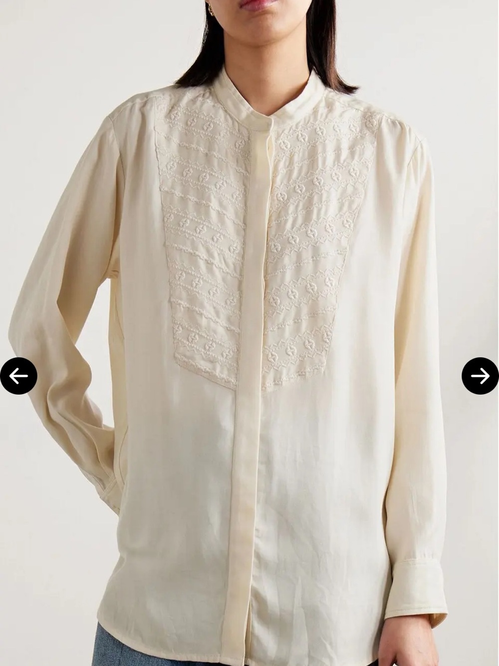 Isabel marant Britten embroidered lyocell shirt NWT